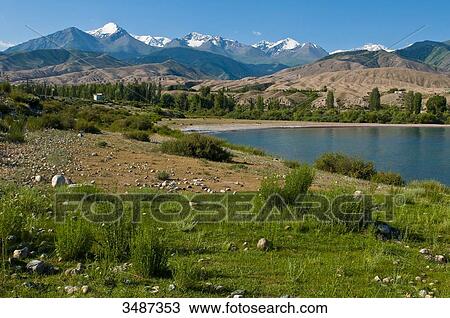 Central Asia, Kyrgyzstan, Issyk Kul Province (Ysyk-Kl), the Issyk Kul lake culminates at 1, 606 m above sea level View Large Photo Image Stock Image - Central Asia, Kyrgyzstan, Issyk Kul Province (Ysyk-Kl), the Issyk Kul lake culminates at 1, 606 m above sea level. Fotosearch