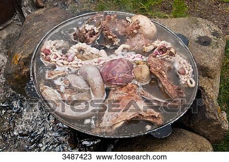 Central Asia, Kyrgyzstan, Issyk Kul Province (Ysyk-Kl), Juuku valley, sheep meat, intestines and even head will be eaten in beshbarmak View Large Photo Image Stock Image - Central Asia, Kyrgyzstan, Issyk Kul Province (Ysyk-Kl), Juuku valley, sheep meat, intestines and even head will be eaten in beshbarmak. Fotosearch