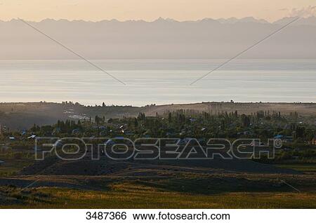 Central Asia, Kyrgyzstan, Issyk Kul Province (Ysyk-Kl), Issyk Kul lake, Barskoon View Large Photo Image Stock Photograph - Central Asia, Kyrgyzstan, Issyk Kul Province (Ysyk-Kl), Issyk Kul lake, Barskoon. Fotosearch