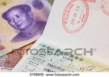 Chinese visa View Large Photo Image Stock Photo - Chinese visa. Fotosearch