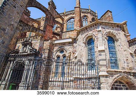 Stock Image - Church, Harbour Castro Urdiales, Spain. Fotosearch