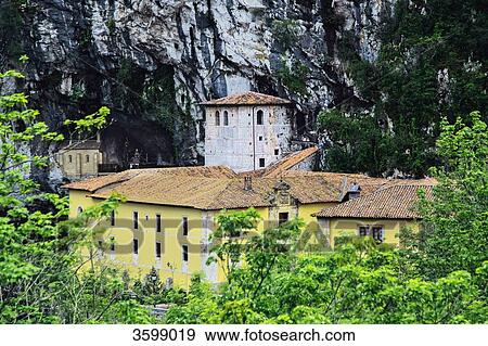 Church of Covadonga, Asturias, Spain View Large Photo Image Stock Photo - Church of Covadonga, Asturias, Spain. Fotosearch