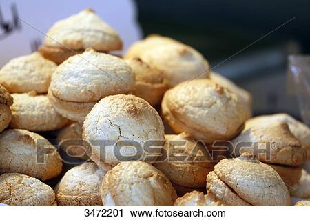 Closeup on almond macaroons. View Large Photo Image Stock Image - Closeup on almond macaroons.. Fotosearch