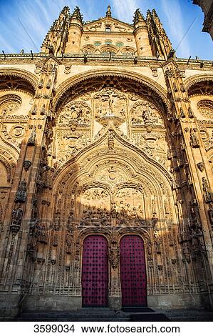 Picture - Facade of the cathedral of Salamanca, Spain. Fotosearch