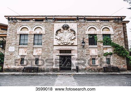 Facade of the Library of Covadonga, Asturias, Spain View Large Photo Image Stock Photo - Facade of the Library of Covadonga, Asturias, Spain. Fotosearch