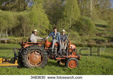 Family on a tractor View Large Photo Image Stock Image - Family on a tractor. Fotosearch