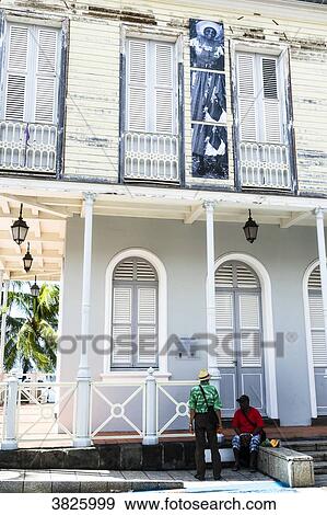 Stock Photo - Former board of trade, Saint-Pierre, Martinique, France. Fotosearch