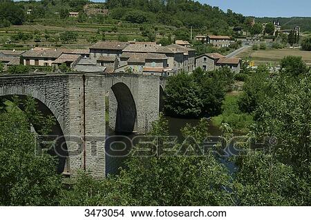 France, Ardeche, Chambonas, the old bridge passes over the Chassezac View Large Photo Image Picture - France, Ardeche, Chambonas, the old bridge passes over the Chassezac. Fotosearch