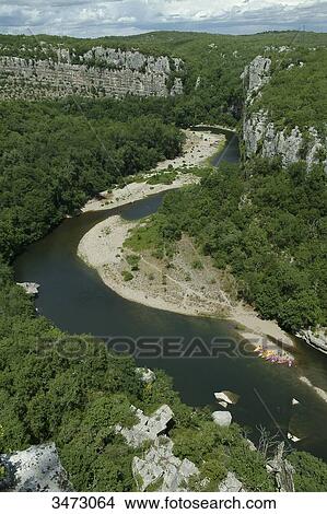 France, Ardeche, Les Vans, The Chassezac gorges, kayaking down the Chassezac View Large Photo Image Picture - France, Ardeche, Les Vans, The Chassezac gorges, kayaking down the Chassezac. Fotosearch
