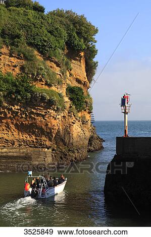 France, Basque Country, Biarritz. Le Port Vieux. View Large Photo Image Stock Photo - France, Basque Country, Biarritz. Le Port Vieux.. Fotosearch