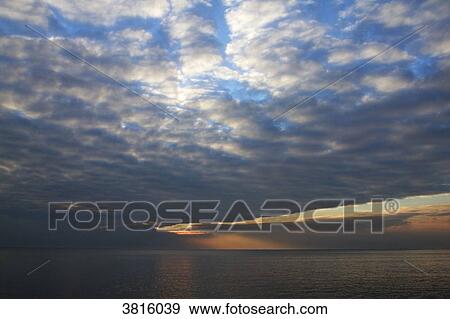 Stock Photo - France, Bourgneuf Bay, sunset.. Fotosearch
