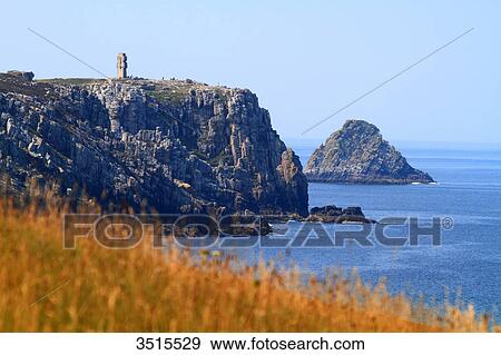 France, Brittany, Crozon Peninsula. Pen Hir cape. Monument to the Bretons of Free France, known as the Cross of Pen-Hir. View Large Photo Image Stock Photo - France, Brittany, Crozon Peninsula. Pen Hir cape. Monument to the Bretons of Free France, known as the Cross of Pen-Hir.. Fotosearch