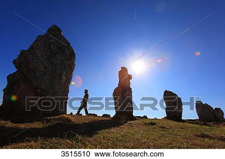 France, Brittany, Crozon Peninsula. Camaret sur Mer. Line of standing stones (Lagatjar). View Large Photo Image Stock Image - France, Brittany, Crozon Peninsula. Camaret sur Mer. Line of standing stones (Lagatjar).. Fotosearch