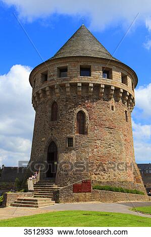France, Brittany, Finistere, Brest. Tower of la Motte-Tanguy. Museum of Old Brest. View Large Photo Image Stock Image - France, Brittany, Finistere, Brest. Tower of la Motte-Tanguy. Museum of Old Brest.. Fotosearch
