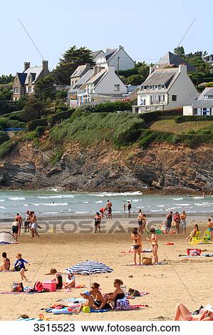 France, Brittany, Finistere, Pentrez beach. View Large Photo Image Stock Image - France, Brittany, Finistere, Pentrez beach.. Fotosearch