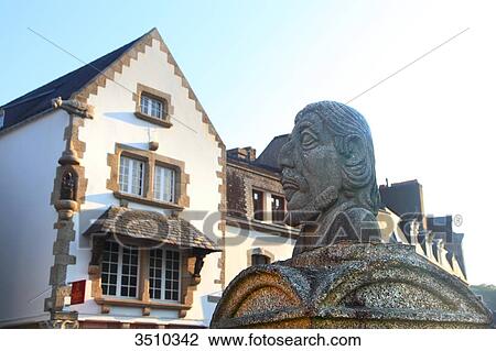 France, Brittany, Finistere, Pont Aven. Statue of Paul Gauguin. View Large Photo Image Stock Image - France, Brittany, Finistere, Pont Aven. Statue of Paul Gauguin.. Fotosearch