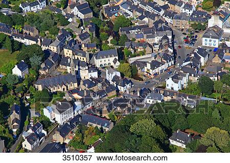 France, Brittany, Finistere, Pont Aven. Aerial view. View Large Photo Image Stock Photo - France, Brittany, Finistere, Pont Aven. Aerial view.. Fotosearch