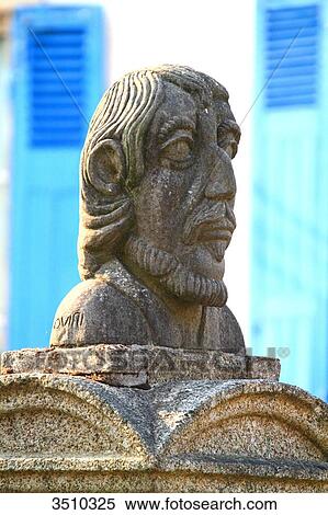France, Brittany, Finistere, Pont Aven. Statue of Paul Gauguin. View Large Photo Image Stock Photography - France, Brittany, Finistere, Pont Aven. Statue of Paul Gauguin.. Fotosearch