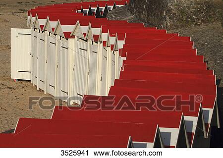 France, Brittany, Ille et Vilaine, St Lunaire. Beach huts View Large Photo Image Stock Image - France, Brittany, Ille et Vilaine, St Lunaire. Beach huts. Fotosearch