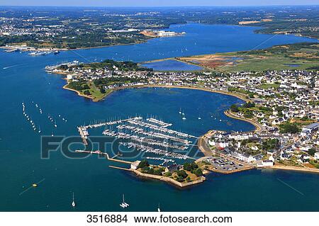 France, Brittany, Morbihan. Aerial view. Locmiquelic harbour View Large Photo Image Picture - France, Brittany, Morbihan. Aerial view. Locmiquelic harbour. Fotosearch