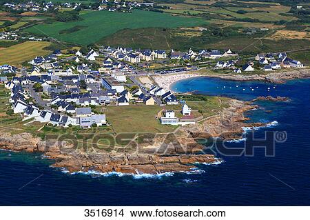 France, Brittany, Morbihan. Aerial view. Couregant cape. Le castel View Large Photo Image Picture - France, Brittany, Morbihan. Aerial view. Couregant cape. Le castel. Fotosearch