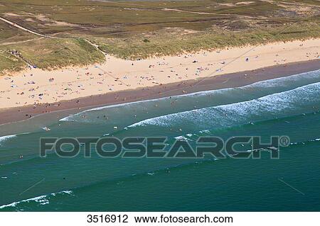France, Brittany, Morbihan. Aerial view. Kerhilio beach View Large Photo Image Stock Image - France, Brittany, Morbihan. Aerial view. Kerhilio beach. Fotosearch
