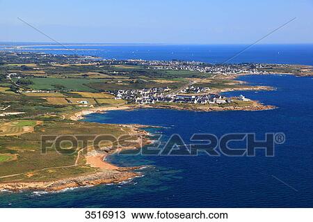 France, Brittany, Morbihan. Aerial view. Couregant cape. Le castel View Large Photo Image Stock Image - France, Brittany, Morbihan. Aerial view. Couregant cape. Le castel. Fotosearch