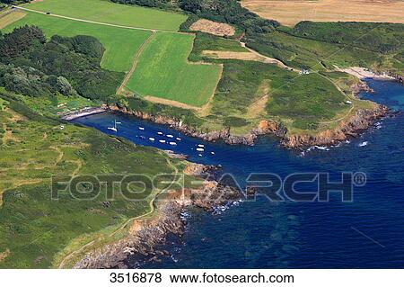 France, Brittany, Morbihan. Aerial view. Moelan sur Mer, Poulguen Per View Large Photo Image Stock Photo - France, Brittany, Morbihan. Aerial view. Moelan sur Mer, Poulguen Per. Fotosearch