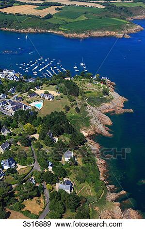 France, Brittany, Morbihan. Aerial view. Port-Manec'h View Large Photo Image Stock Photo - France, Brittany, Morbihan. Aerial view. Port-Manec'h. Fotosearch