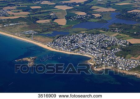 France, Brittany, Morbihan. Aerial view. Fort-Bloque. Ploemeur. View Large Photo Image Stock Photo - France, Brittany, Morbihan. Aerial view. Fort-Bloque. Ploemeur.. Fotosearch