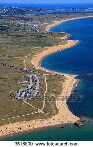 France, Brittany, Morbihan. Erdeven. Aerial view. View Large Photo Image Stock Image - France, Brittany, Morbihan. Erdeven. Aerial view.. Fotosearch