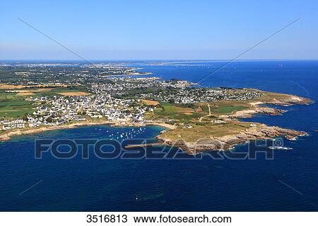 France, Brittany, Morbihan. Kerroc'h. Aerial view. View Large Photo Image Stock Image - France, Brittany, Morbihan. Kerroc'h. Aerial view.. Fotosearch
