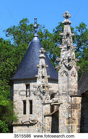 France, Brittany, Morbihan. Le Faouet or Ar Faoued. Sainte Barbe du Faouet Chapel. View Large Photo Image Stock Photograph - France, Brittany, Morbihan. Le Faouet or Ar Faoued. Sainte Barbe du Faouet Chapel.. Fotosearch