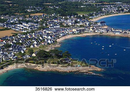 France, Brittany, Morbihan. Lomener. Aerial view. View Large Photo Image Stock Photograph - France, Brittany, Morbihan. Lomener. Aerial view.. Fotosearch