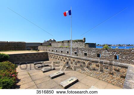 France, Brittany, Morbihan. Lorient. Port Louis citadel. Aerial view. View Large Photo Image Stock Image - France, Brittany, Morbihan. Lorient. Port Louis citadel. Aerial view.. Fotosearch