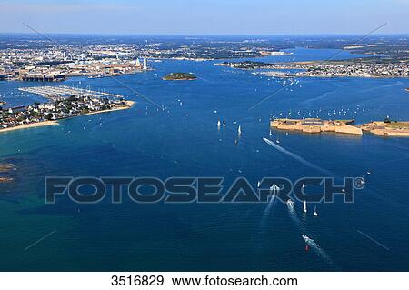 France, Brittany, Morbihan. Lorient. Aerial view. View Large Photo Image Stock Photo - France, Brittany, Morbihan. Lorient. Aerial view.. Fotosearch