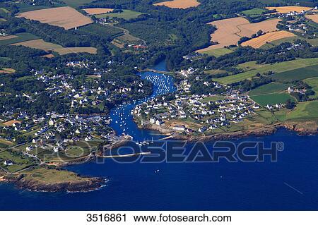 France, Brittany, Morbihan. Moelan sur mer. Doelan. Aerial view. View Large Photo Image Stock Image - France, Brittany, Morbihan. Moelan sur mer. Doelan. Aerial view.. Fotosearch