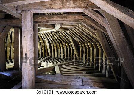 Stock Image - France, Burgundy, Yonne. Castle of Saint Fargeau. The frame.. Fotosearch