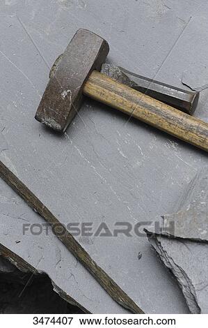 France, Center of France, Donzenac, the tails of Travassac, slate quarries, tools used to carve slates. View Large Photo Image Stock Photo - France, Center of France, Donzenac, the tails of Travassac, slate quarries, tools used to carve slates.. Fotosearch
