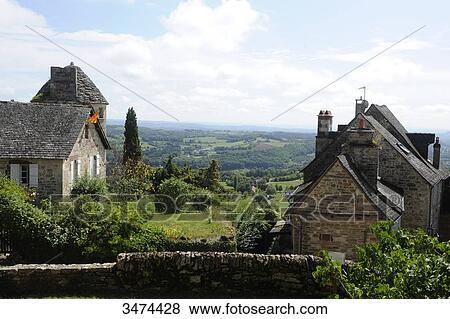 France, Center of France, Turenne, landscape, house, typical architecture of the village View Large Photo Image Stock Photo - France, Center of France, Turenne, landscape, house, typical architecture of the village. Fotosearch