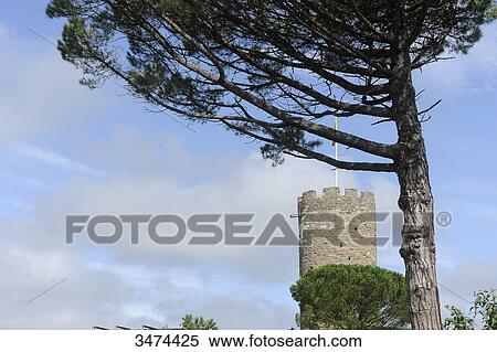 France, Center of France, Turenne, Tower of Treasury seen from the castle's gardens View Large Photo Image Stock Photography - France, Center of France, Turenne, Tower of Treasury seen from the castle's gardens. Fotosearch