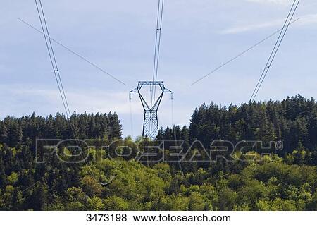 France, central Southern France, the regional natural park of Haut-Languedoc, la Montagne Noire, high-voltage line View Large Photo Image Stock Photo - France, central Southern France, the regional natural park of Haut-Languedoc, la Montagne Noire, high-voltage line. Fotosearch