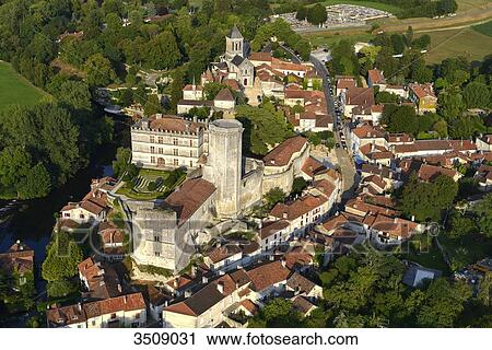 France, Dordogne, aerial view of the western part of Bourdeilles View Large Photo Image Stock Image - France, Dordogne, aerial view of the western part of Bourdeilles. Fotosearch