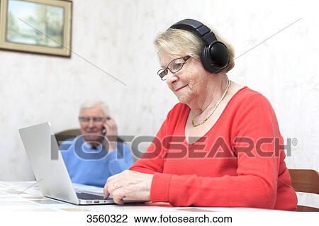 France, elderly and new technologies View Large Photo Image Stock Image - France, elderly and new technologies. Fotosearch