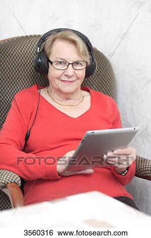 France, elderly listening to music View Large Photo Image Stock Photograph - France, elderly listening to music. Fotosearch