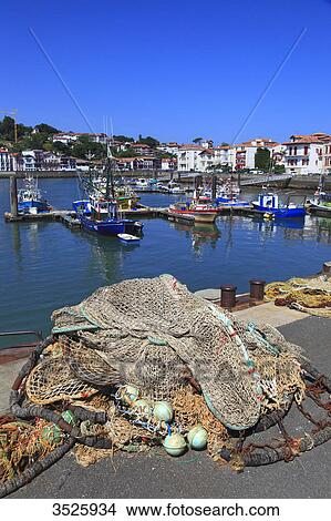 France, French Basque Country, Saint Jean de Luz. The harbour. View Large Photo Image Picture - France, French Basque Country, Saint Jean de Luz. The harbour.. Fotosearch