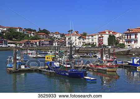 France, French Basque Country, Pyrenees-Atlantiques, Saint Jean de Luz, general view of the harbour View Large Photo Image Stock Image - France, French Basque Country, Pyrenees-Atlantiques, Saint Jean de Luz, general view of the harbour. Fotosearch