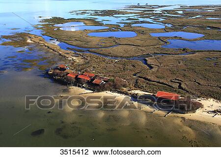 Stock Image - France, Gironde. Arcachon Bay. Bird Island.. Fotosearch