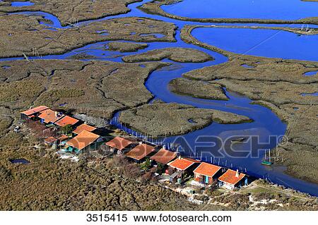 France, Gironde. Arcachon Bay. Bird Island. Fishermen village. View Large Photo Image Stock Photography - France, Gironde. Arcachon Bay. Bird Island. Fishermen village.. Fotosearch