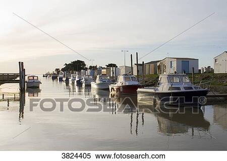 Stock Photography - France, Les Moutiers-en-Retz, harbor of Collet.. Fotosearch